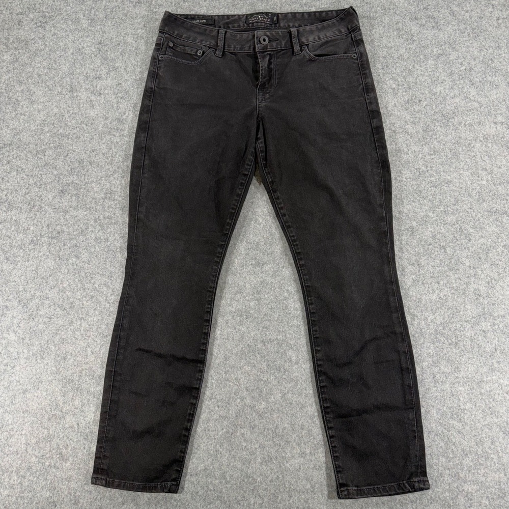 Lucky Brand Lolita Capri Black Jeans Womens 6/28 Mid Rise Slim Cropped Denim